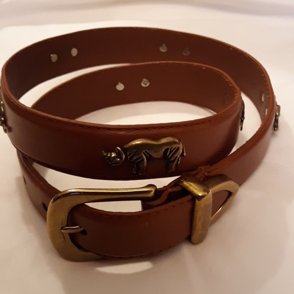 Vintage Accessories - Vintage Italian leather Animal belt